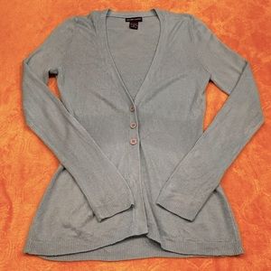 Teal Blue Cardigan Sweater - Medium
